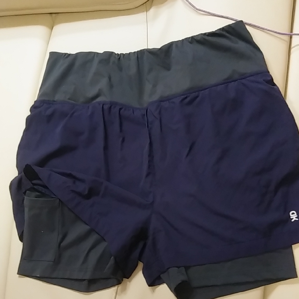 dk active Blue and Black Athletic Shorts Moisture-Wicking